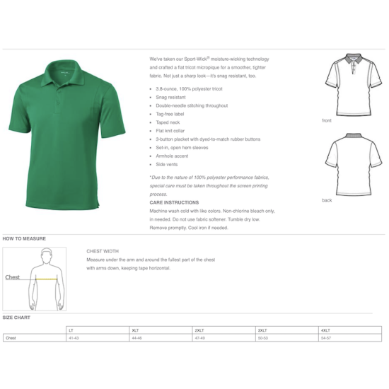 Sport-Tek® Micropique Sport-Wick® Polo (Tall)
